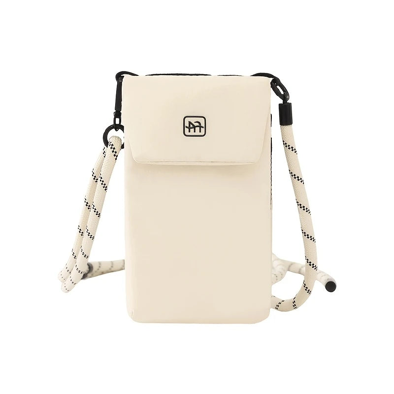 Crossbody Phone Bag Nylon Vertical Shoulder Pouch with Zipper Pocket Passport Wallet Travel Daily Storage Purse for Small Items