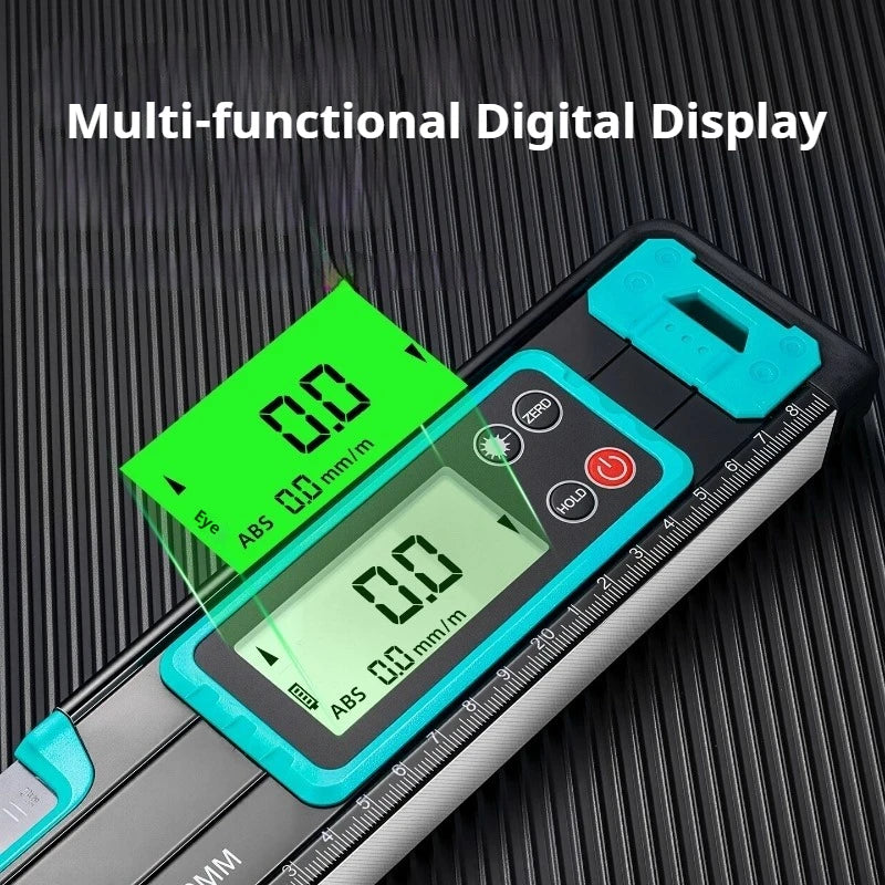 Household Level Ruler High-precision Magnetic Measuring Tool Multi-functional LCD Display Horizontal Ruler Portable Gauging Tool