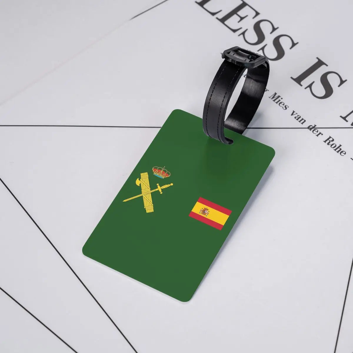 Spain Flag Plus Emblem Civil Guard Luggage Tags Suitcase Accessories Travel Baggage Boarding Tag Label Holder ID Name Address
