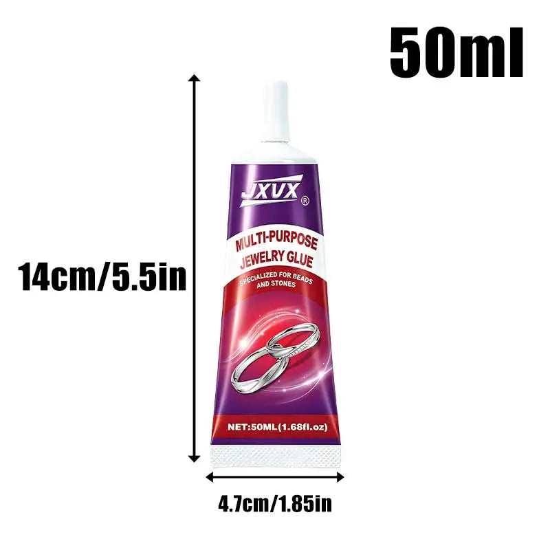 50ml Transparent Jewelry Glue, Multi-Purpose Rhinestone Adhesive, Ideal for DIY Crafts Durable Fastening for Creating Jewelry with Crystals, Gems, and Beads