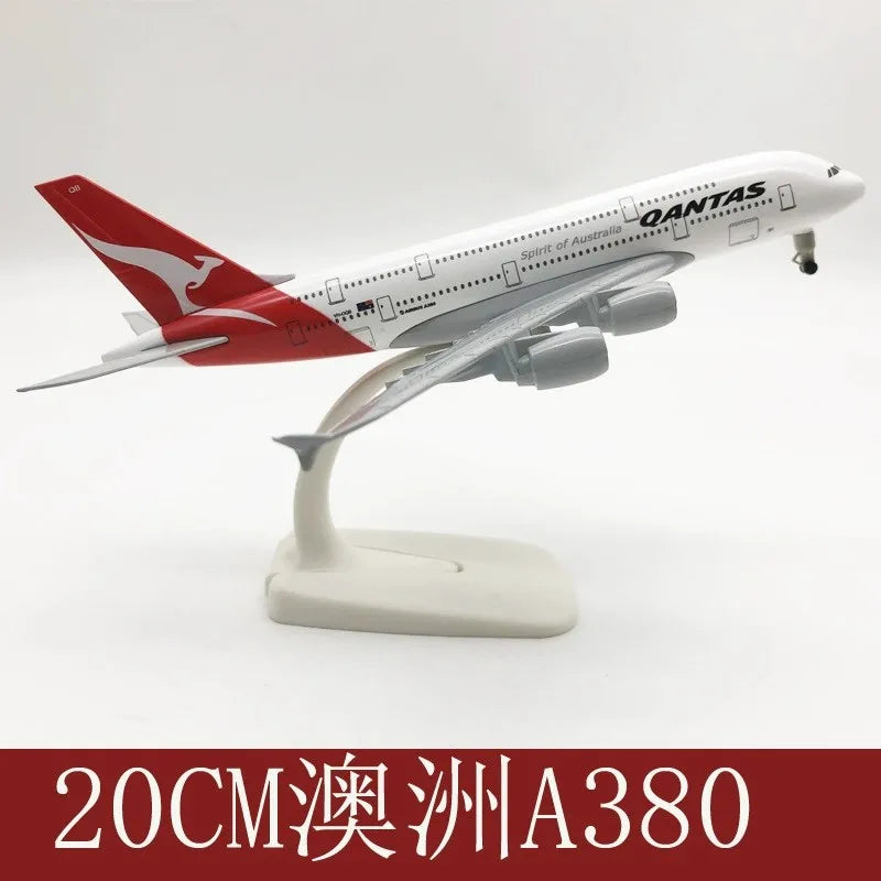 Replica Toy Aircraft Model Australia Airways 20CM A380 Qantas Airways Model Planes Simulation Metal Alloy With Landing Gear