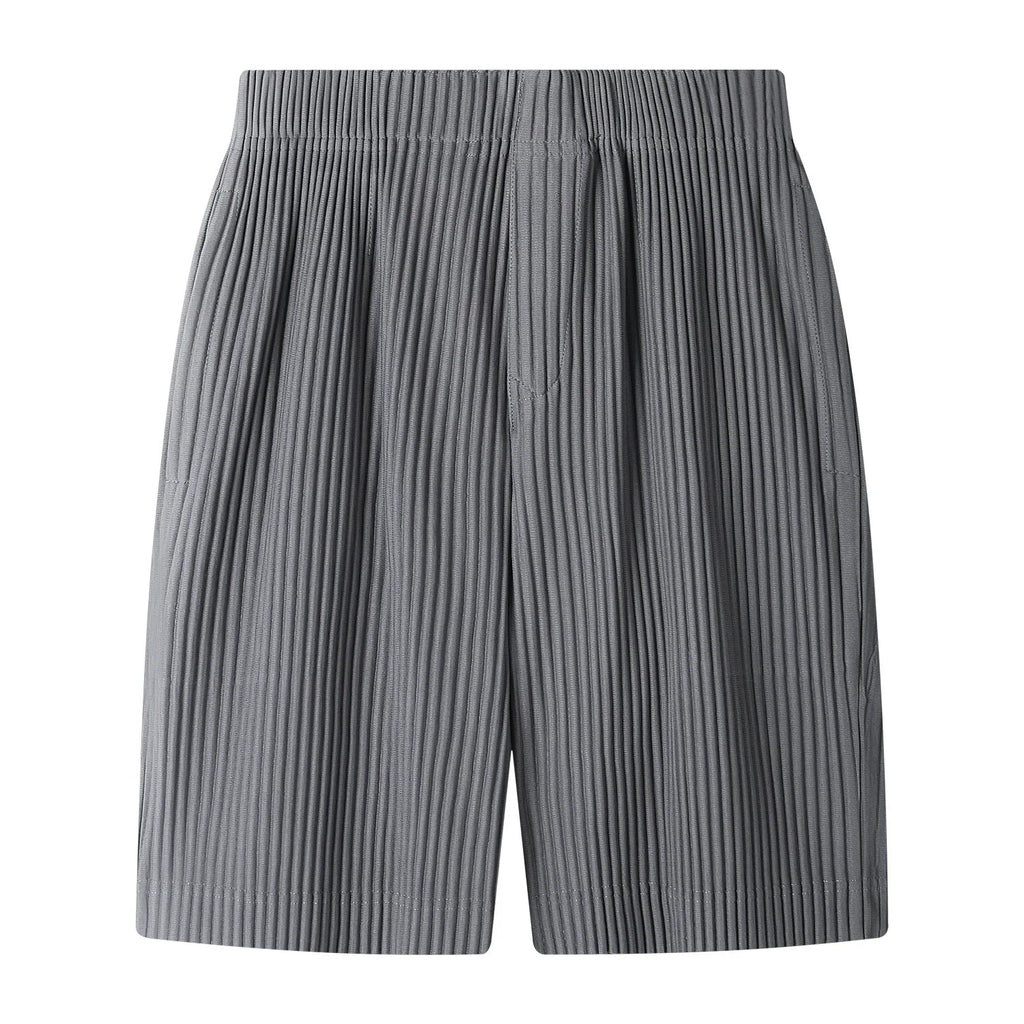 Miyake Pleated Short Sleeve Shirt Men's 2026 Classic Pleats Top Short Sleeve Summer Loose Plisse Jacket Loose Plus Size Fold Top