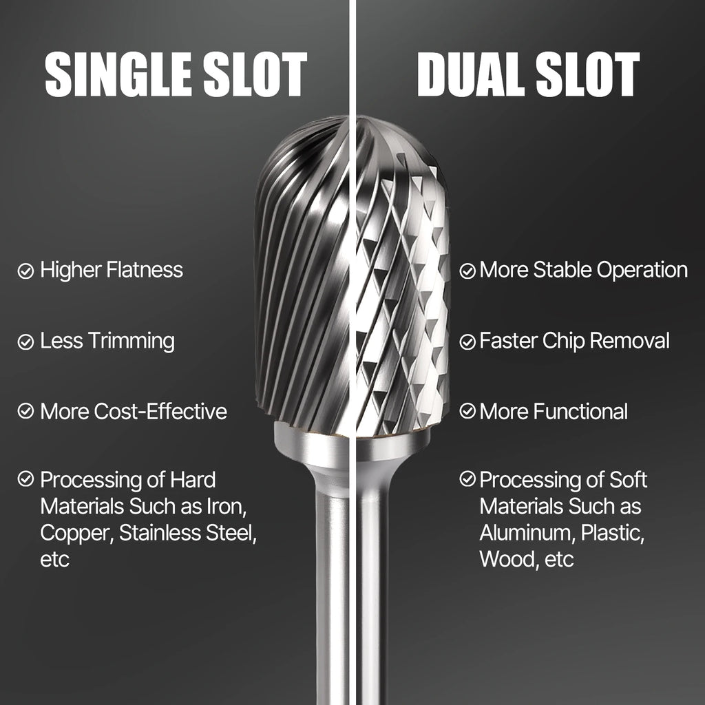 6mm CX Type Head Carbide Rotary File Tool Point Burr Grinder Abrasive Tools Drill Milling Carving Bit Tools For Metal