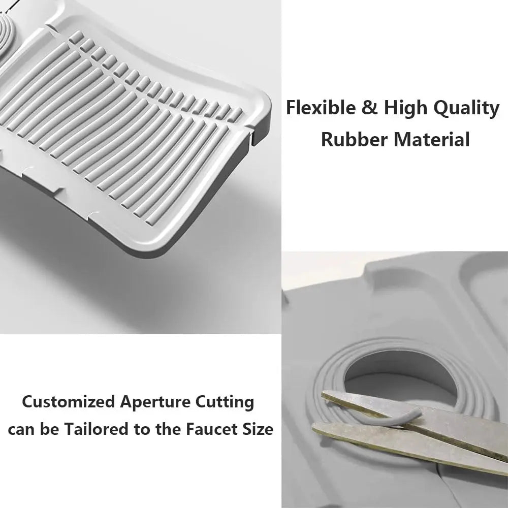Faucet Mat for Kitchen Sink Silicone Draining Mat Fast Drying Stone Sink Tray Kitchen Accessories for Countertop Drain Rack