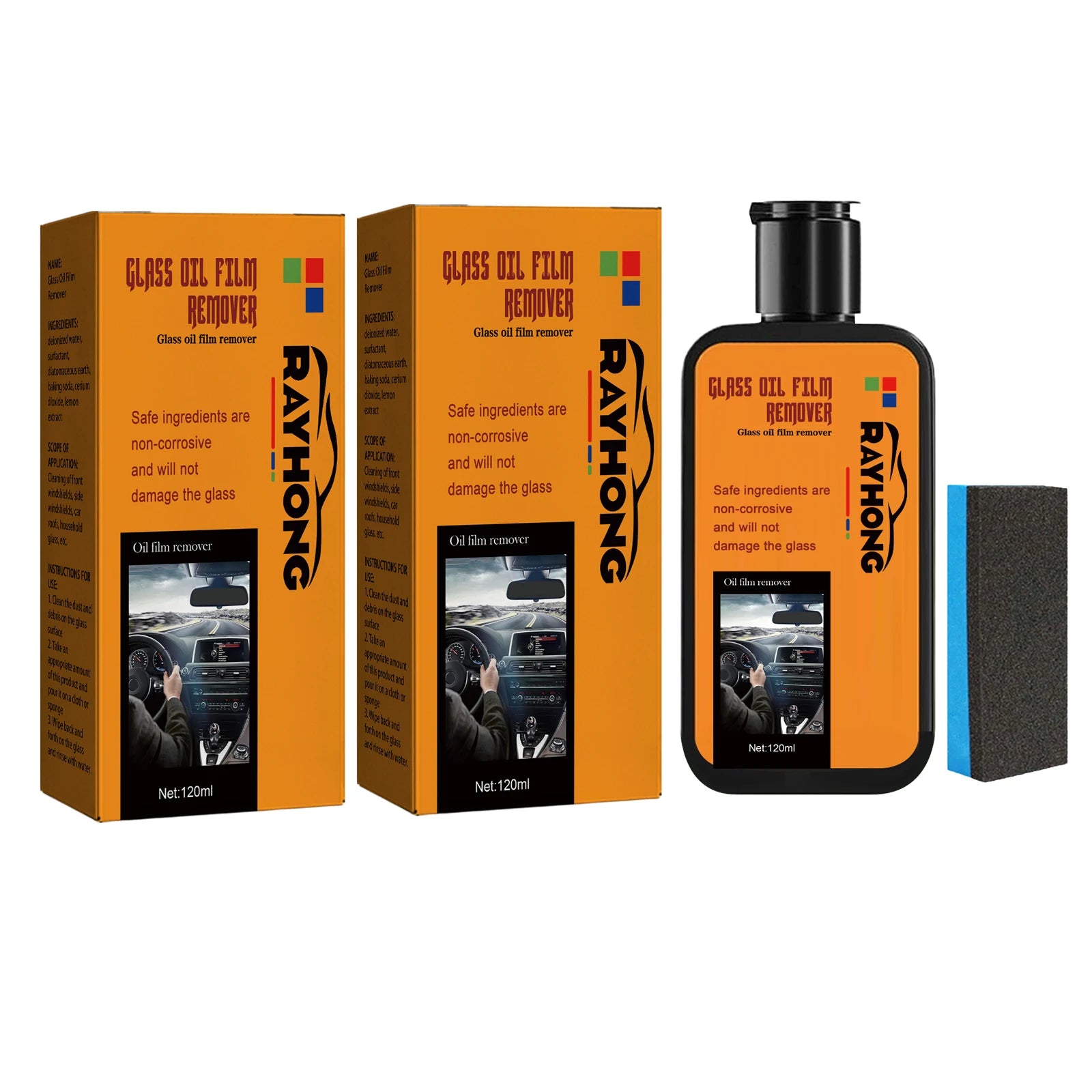 Car Glass Oil Film Remover Cleans Dirt Stains Watermark Enhance Transparency Window Polish Rainproof Compound Windshield Cleaner