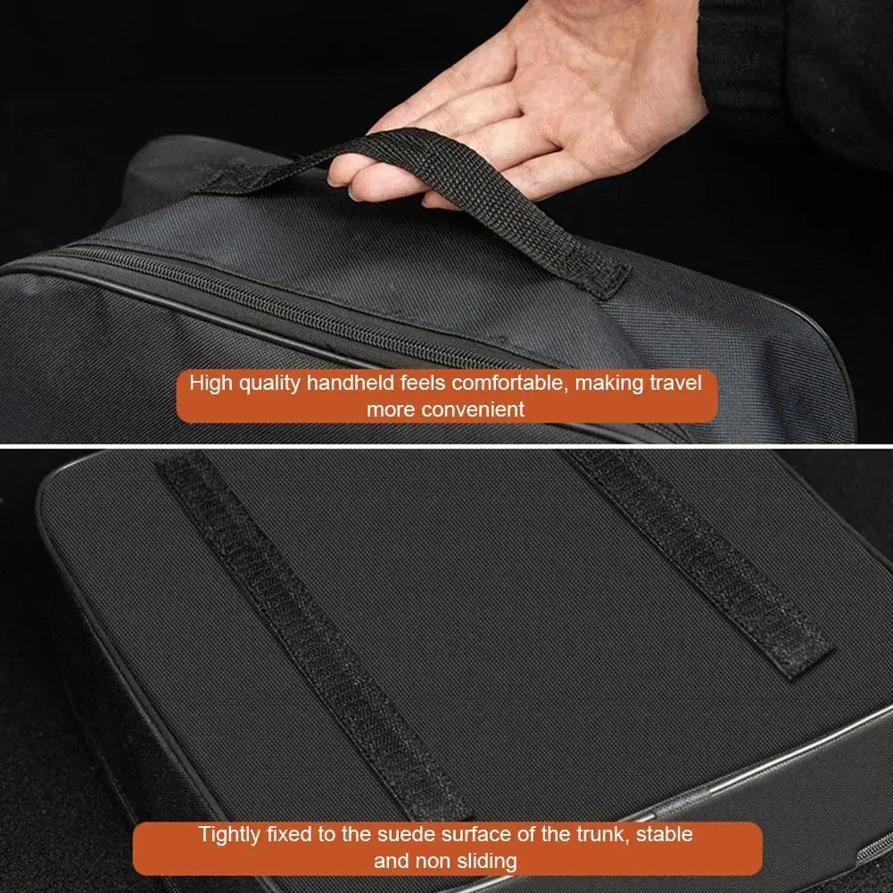 Outdoors Car Storage Charging Gun Storage Bag High-Capacity Portable Waterproof Shock-Absorbing Car Carrying Charger Storage Bag