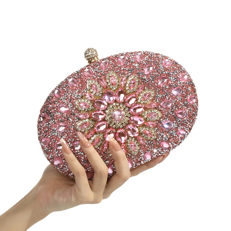 Luxury High Design Women Evening Bag Brand Party Banquet Glitter Bag for Ladies Wedding Clutch Handbag Shoulder Bag Chain Bolsas