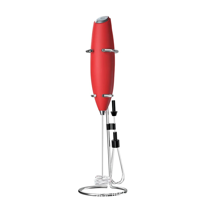 "LMETJMA Powerful Milk Frother Handheld Electric Foam Maker Coffee Whisk Drink Mixer For Cappuccino Frappe KC0471
