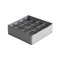 1/2/3 Pack Gray Sock Underwear Organizer Dividers 16/24/64 Cell Fabric Foldable Closet Organizers Storage Boxes for Storing Sock