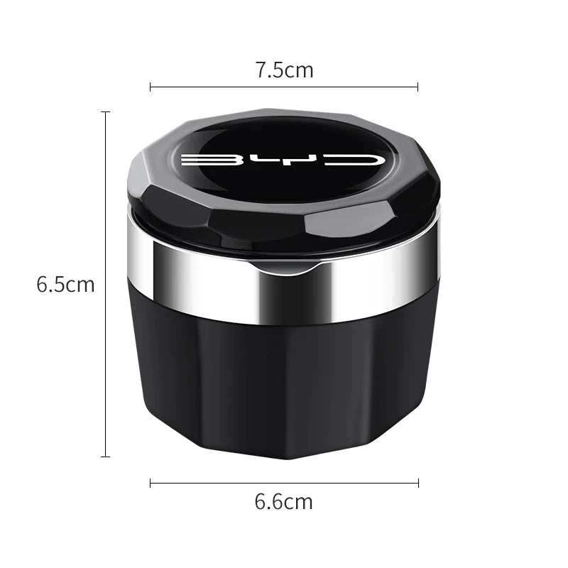 Car Ashtray For BYD Atto 3 Song Tang Led Cars Cup Holder Accessories Auto Ashtray Cigarette Holder Box Interior Auto Accessories