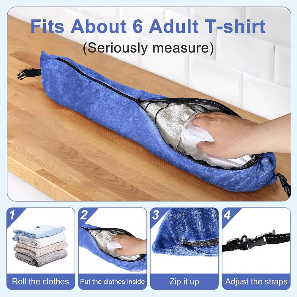 Multifunctional Fillable Travel Neck Pillow bag With Storage Pouch Comfortable U-Shaped Pillow Luggage Pillowcase Portable bag