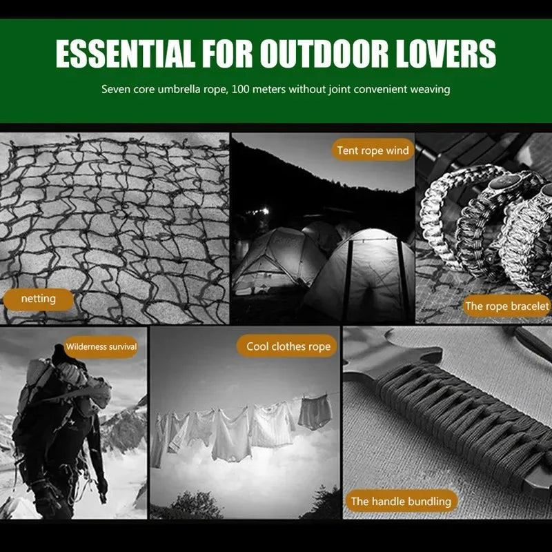3/5//31/M Military Paracord 7 Cores 4mm 550 Paracord Tactical Parachute Camping Accessories Outdoor Survival DIY Bracelet Rope ﻿