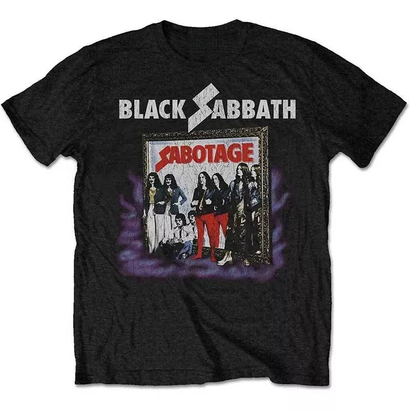 Black Sabbath Band Photo Casual T-shirt Men's and Women's Luxury Band Brand Top 2026 New