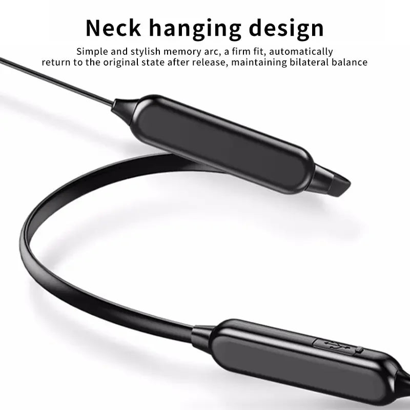 Wireless Bluetooth 5.3 Neck-Hanging Type Stereo Bluetooth Earphones With Mic Bluetooth Headset NeckHanging Bluetooth Headphone