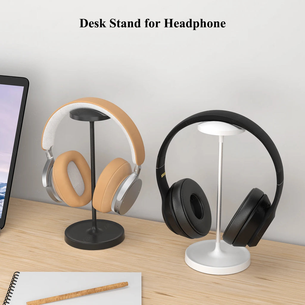 Stable Headphone Stand Universal Desktop Support Gaming Headset Holder Aluminuim ABS Plastic Black White Rack Earphone Stand
