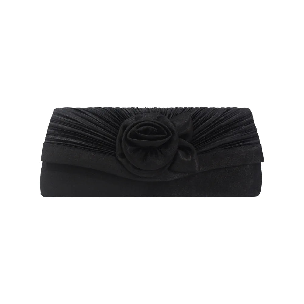 Women's Evening Bag Silk Dinner Bags Banquet Package Flower Clutch Envelope Bag Dress Party Shoulder Bag Chain Handbags Luxury