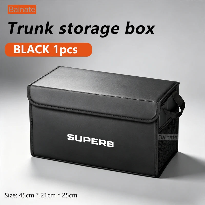 For SKODA SUPERB NZ3 2015-2025, Car Trunk Foldable Storage Box, Large Capacity Storage Bag, Auto Interior Storage Accessories