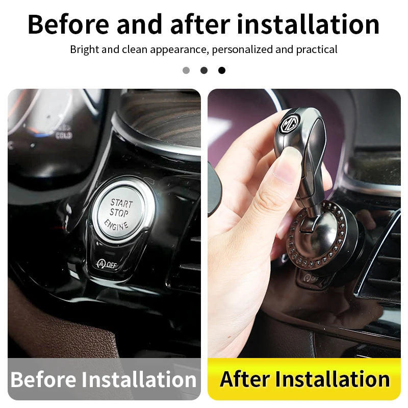 Car One-Touch Start Button Push Start Auto Ignition Button Cover For Morris Garages MG 6 3 5 7 TF ZR ZS HS GS GT Hector RX5 350