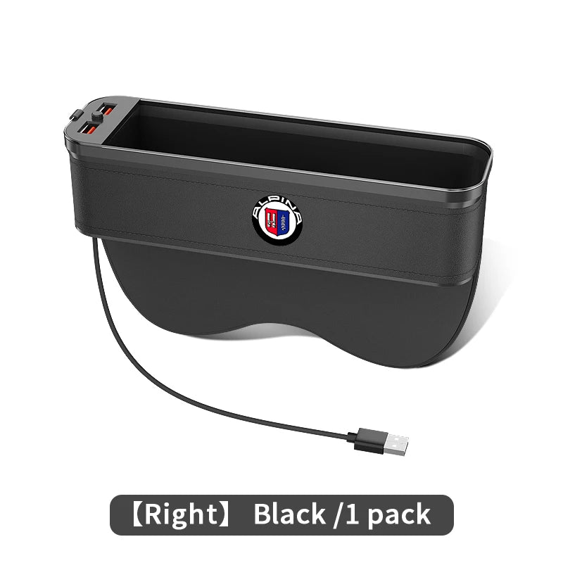 For ALPINA B3 B4 B5 B7 B8 D3 D4 D5 XD3 XD4 XB7 G05 G10 G20 G30 G60 G82 E60 E87 E92 F10 F20 F30 Car Seat Gap Festoon Storage Box