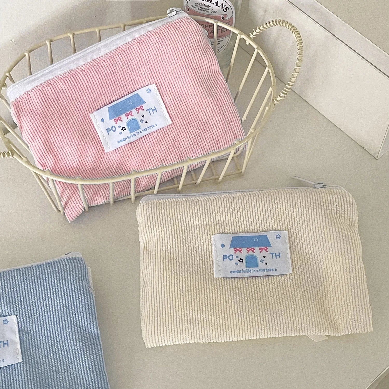 YT Student Portable Macaron Color Cute Small Item Storage Bag Miscellaneous Bag Ballet Style Bow Coin Purse