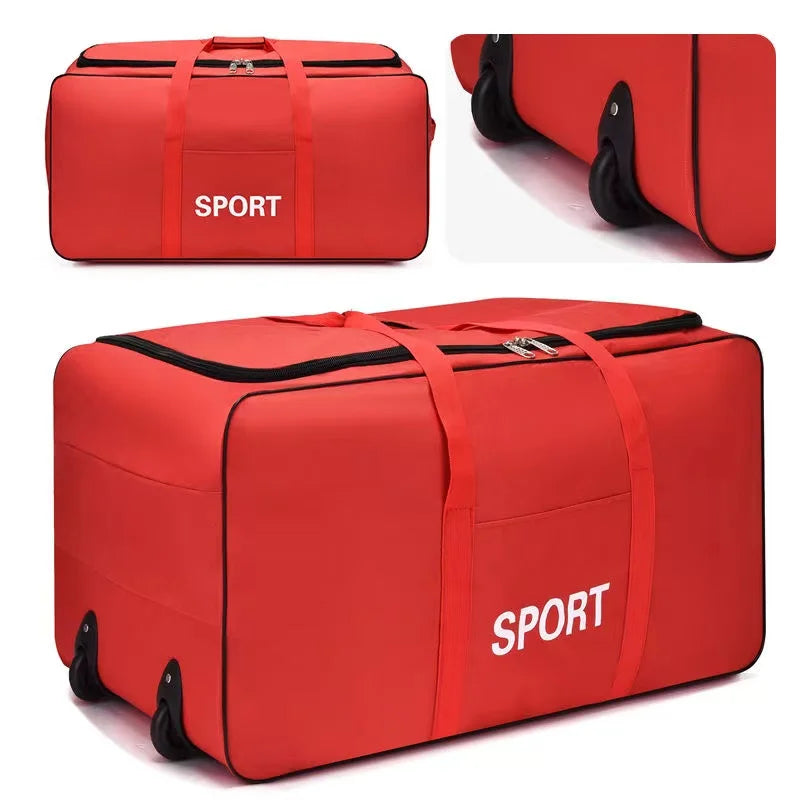 Foldable Wheel Bags Luggages Storage Bag with Wheels Large Capacity Carry On Luggage Carrier Expandable Trolley Suitcase