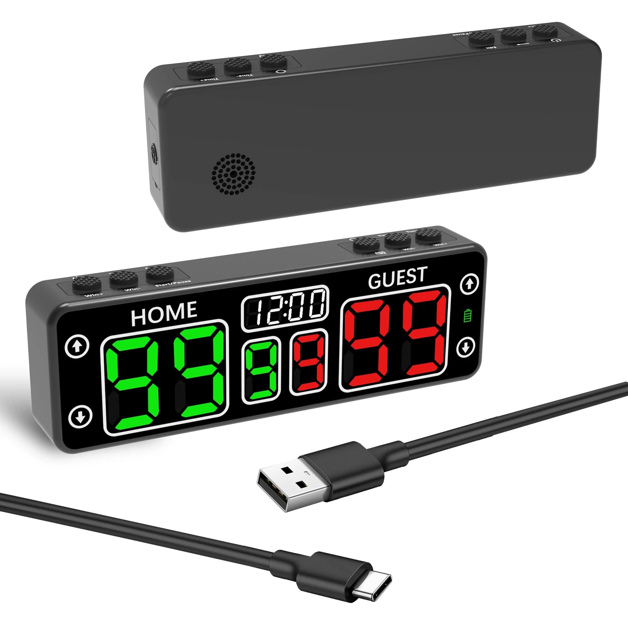 Touch Smart Scoreboard With Timer, Portable Mini Electronic Scoreboard, 10 Digit Tabletop Scoreboard for Sports & Games