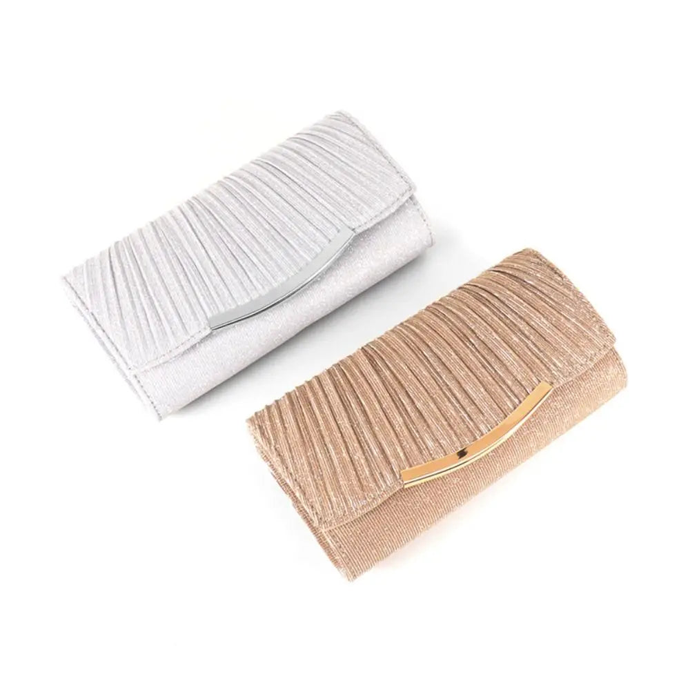 High Quality Polyester Messenger Handbag Plain Solid Color Flap Wedding Bag Wedding Party Prom Clutch Bag Women