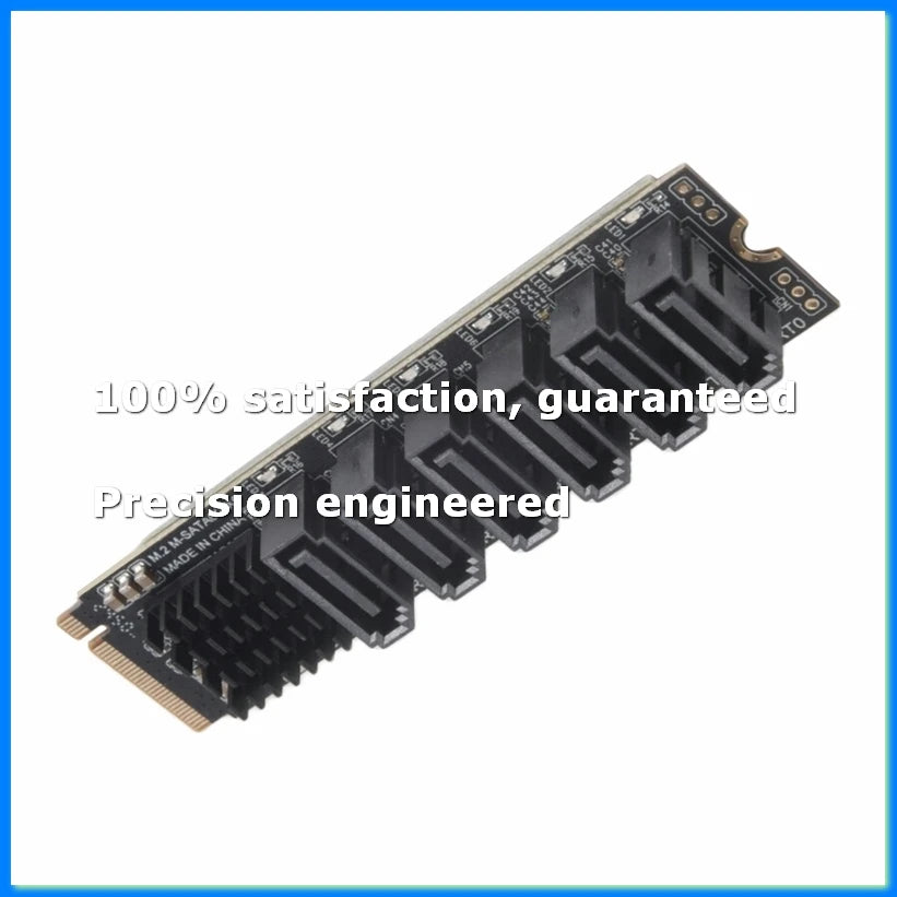 M.2 NVME PCI-E PCIE X4 X8 X16 to 6 Port 3.0 SATA Adapter Card Riser ASM1166 Chassis Server PC Computer Expansion Card-A07G