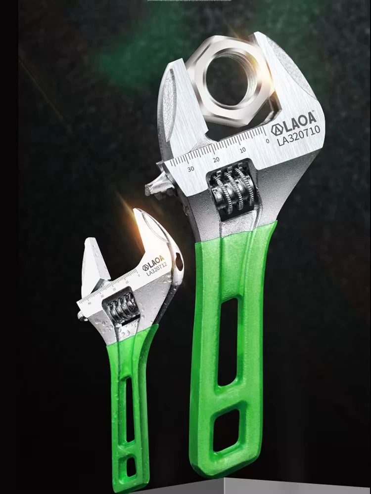 LAOA Adjustable Wrench Light weight Large Opening Short Handle Multifunctional Mini Wrenchs