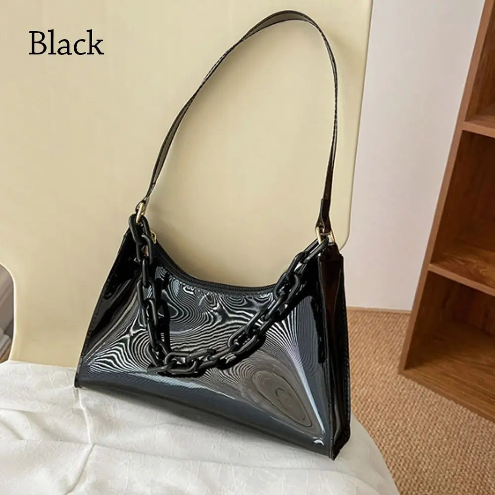 Fashion Ladies Jelly Bags PVC Clear Bag Underarm Bags Casual Women Summer Handbags Purse Cell Phone Shoulder Bag