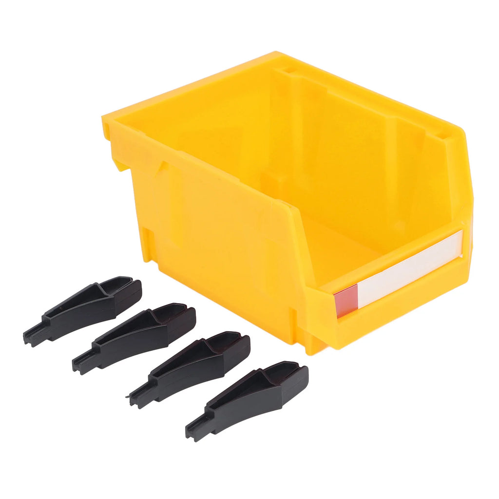 Stackable Shop Tool Bin Inclined Mouth Thickened Waterproof Wear Resistant PP Plastic Parts Storage Rack with Stands for Screws