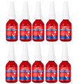 10PCS 10mL 271red Thread Locker Nuts-Bolts Locker Screw Adhesive Lock Tight Seal Fasteners Anaerobic Curing Metal Glue Rustproof