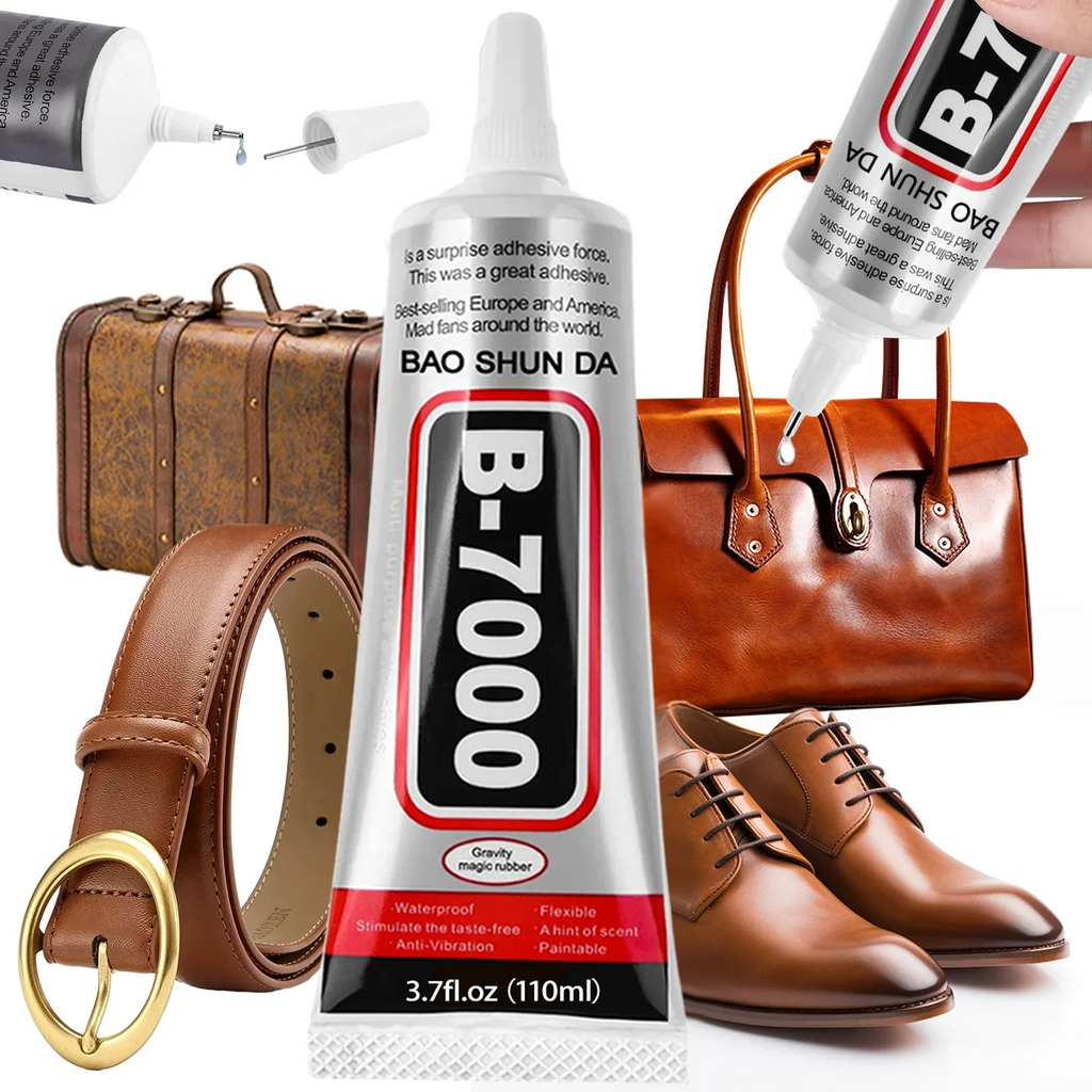 B-7000 Leather Glue,Clear Adhesive Instant Bonding Permanent Soft Strong High Performance Glue , Suitable for Sofas, Car Seats .