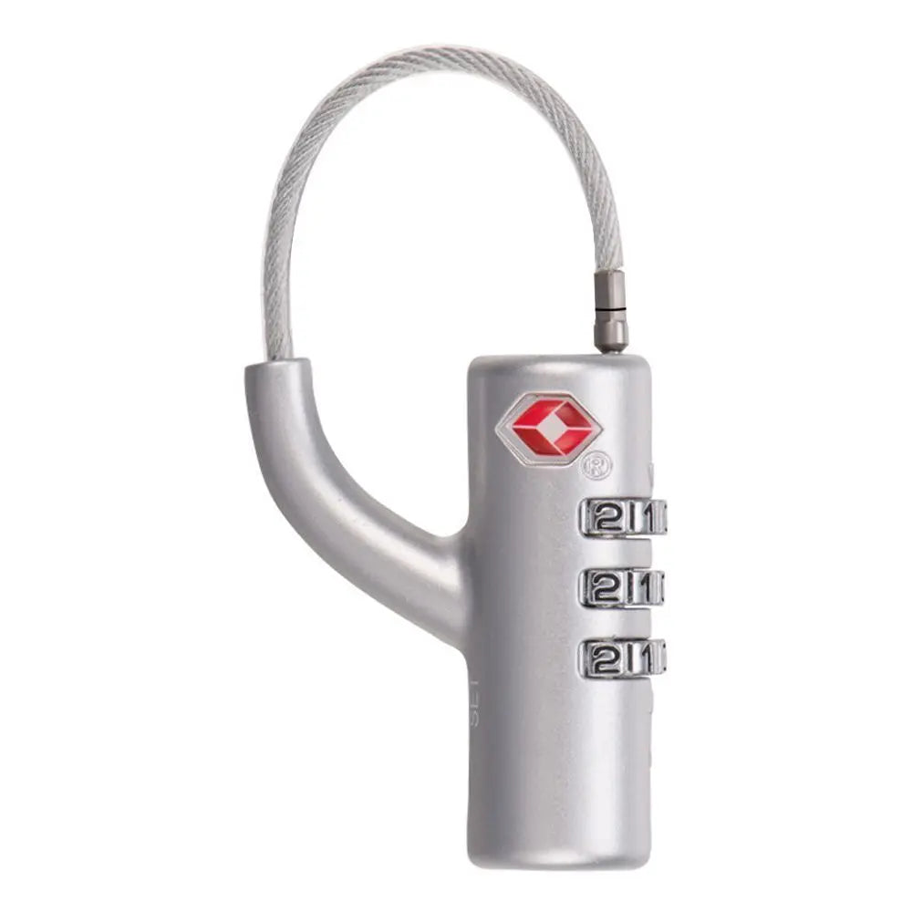 Small Padlock TSA Customs Lock Cable Luggage Lock Anti-Theft Combination Lock High Security Waterproof Steel Cable Padlock