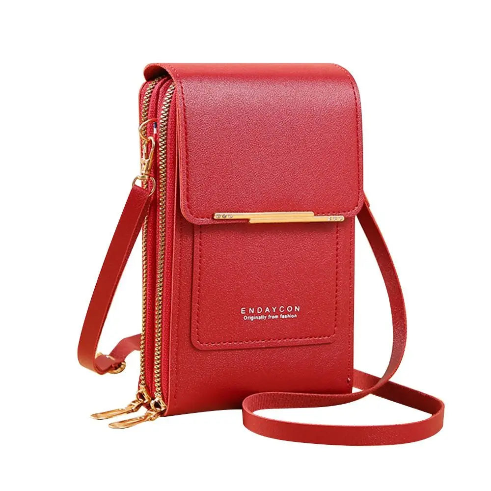 High Quality PU leather Crossbody Bags RFID Anti Theft Purse Bag Touch Screen Phone Bag Women Travel Smartphone Handbag