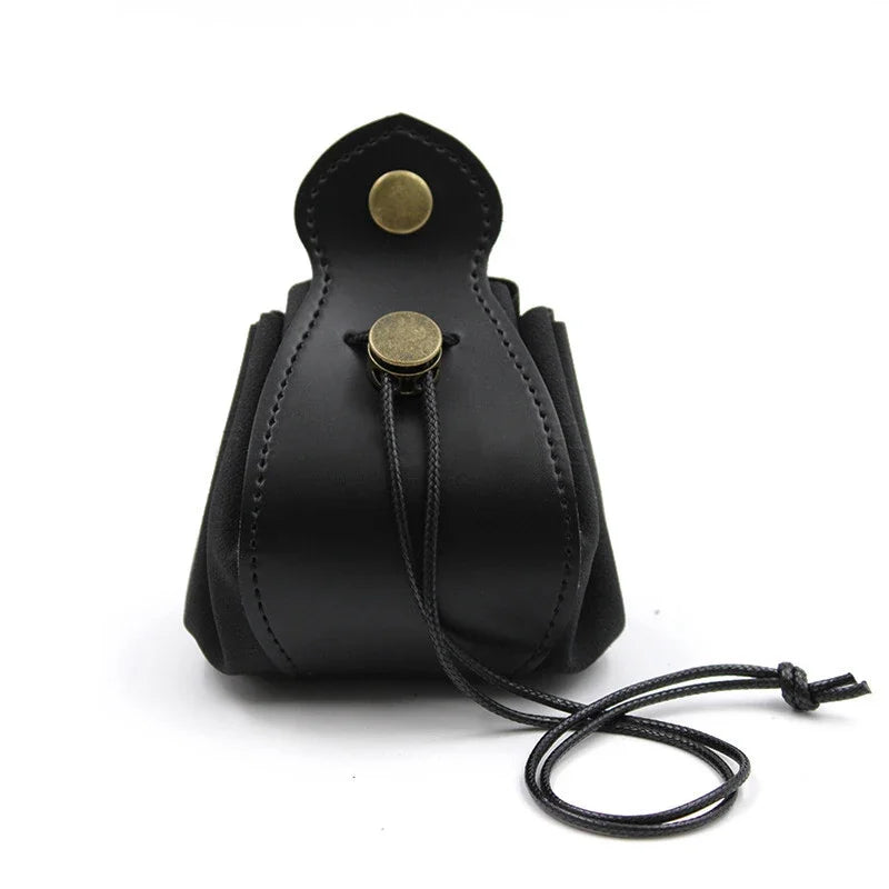 Artificial Leather Dice Bag Tray Design Viking Style Vintage Medieval Drawstring Pouch For D&D Role Playing RPG Game Coin Purse