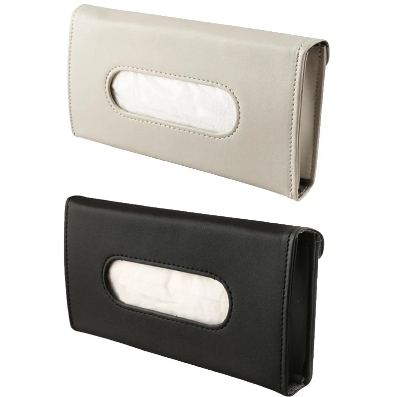 1Pc Car Tissue Box Towel Sets Car Sun Visor Tissue Box Holder Auto Interior Storage Decoration For BMW Car Decor Accessories