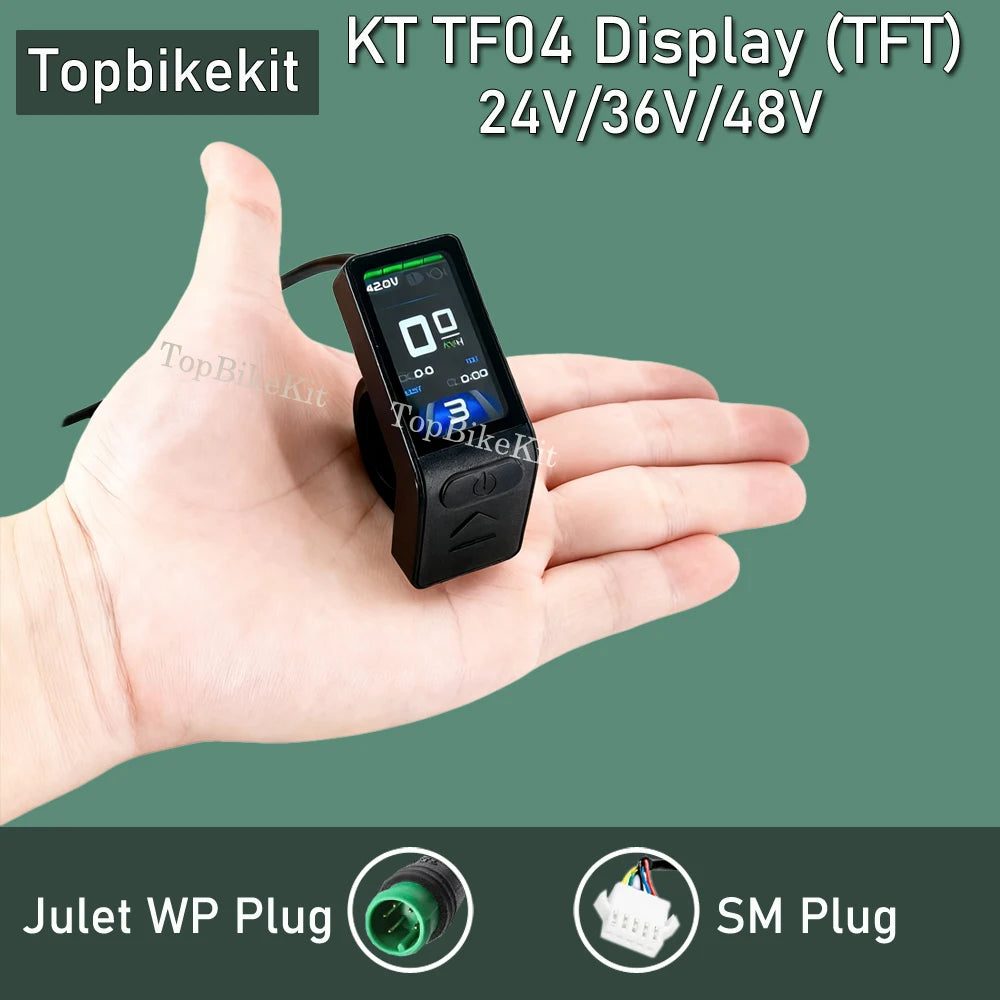 25New TFT KT TF04 Display Colorful LCD Display Meter 24V/36V/48V KT LCD Mini Display Screen for EBike KT Controller