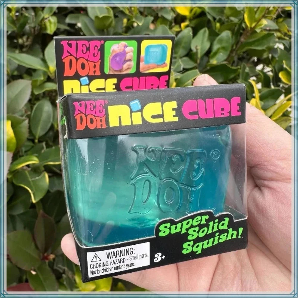 New Nee Doh Nice Cube Sensory Soft Soothing Stress Toy Soft Squeeze Fidget Office Anxiety Relieving Toy