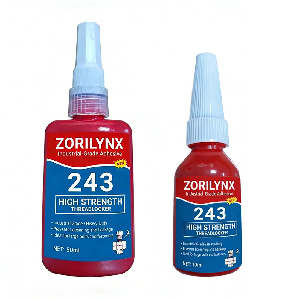 243 Threadlocker 50ml High Strength Blue Adhesive Oil Resistant Anaerobic Glue for Screw Lock Metal Bolt Nut Seal  ZORILYNX
