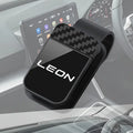 Car Sun Visor, Sunglasses Eyeglasses Mount with Ticket Card Clip - Carbon Fiber Textured Eyeglass Clip for SEAT LEON