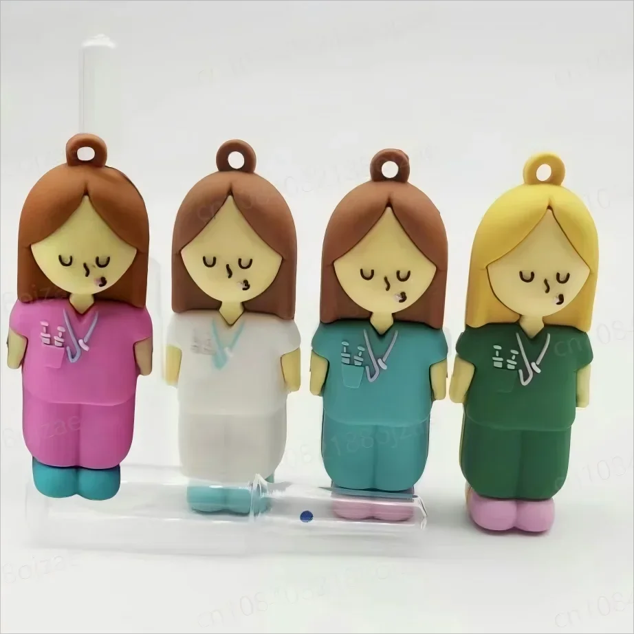 PVC Ampoule Bottle Opener Keychain Syringe-Shaped Cutter Nurse Doctor Aid Medication Vial Breaker Tool