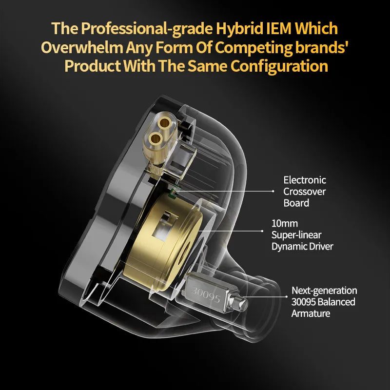 KZ ZSN Pro 2 Hybrid Drive 1BA+1DD In Ear Metal Earphones HIFI Bass Headset Monitor Earbuds Sport Noise Cancelling