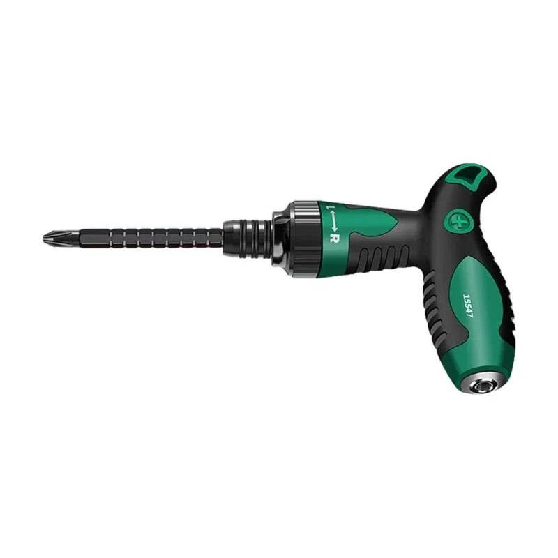 2 in 1 T-Shape Household Ratchet Handle Screwdriver Set Ratchet Screwdriver Bit Insulated Handle For Electrician Tool in