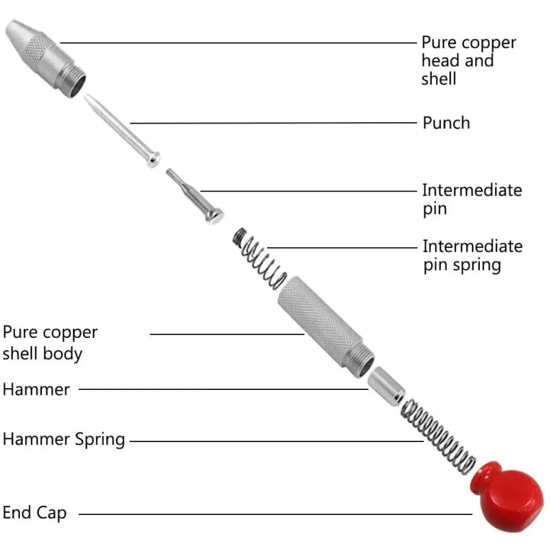 Automatic Center Punch Automatic Metal Punch Tool Woodworking Tools Loaded Marker Wood Chisel Joinery Carpenter Tool