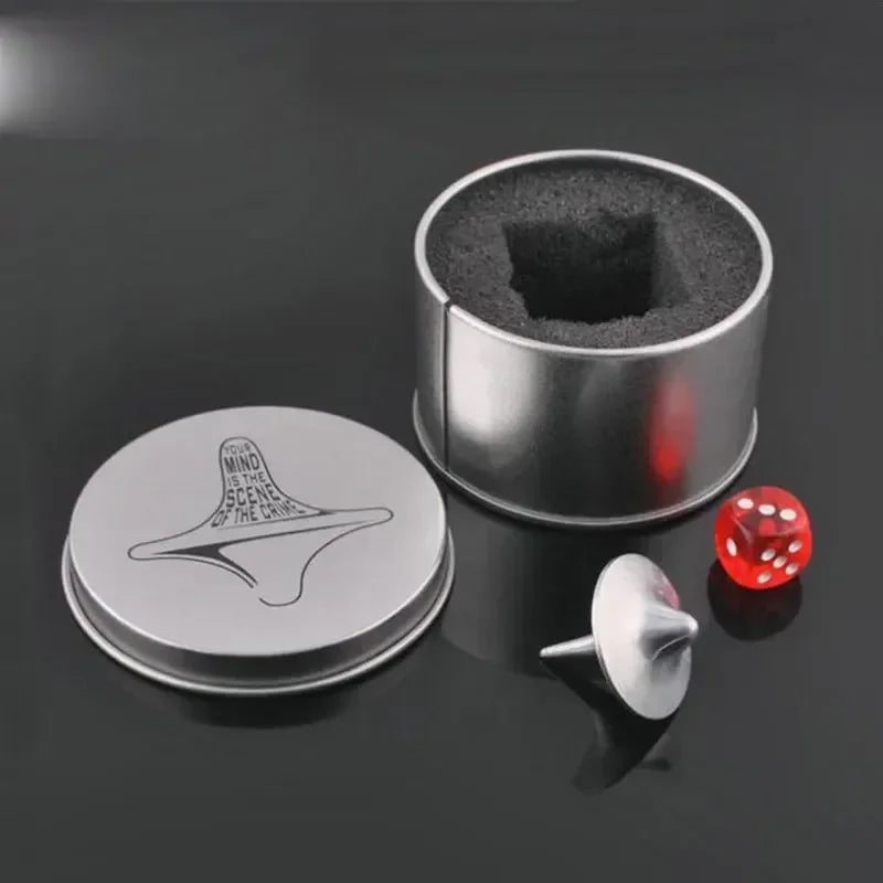 1pc, Creative Inception Movie Pendant Toy Metal Fingertip Decompression Artifact Spinning Top New Year's Christmas Gift