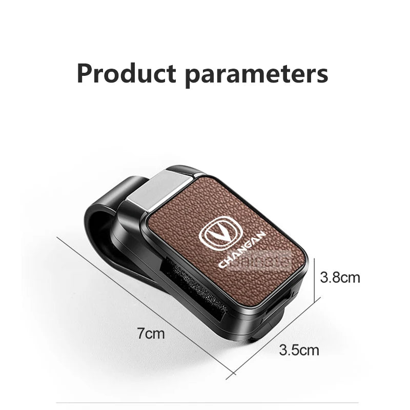 Car Sun Visor Glasses Case Storage, Leather Sunshade Sunglasses Holder, CHANGAN UNI-T UNI-K UNI-V CS75PLUS CS55 EADO PLUS CS35