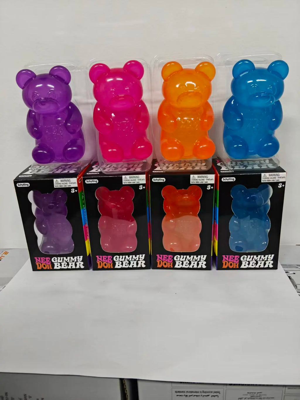 8cm NeeDoh Cute Gummy Bear Sensory Squeeze Toy with Jelly-like Filling Slow Rebound Stress Relief Toy To Alleviate Anxiety**
