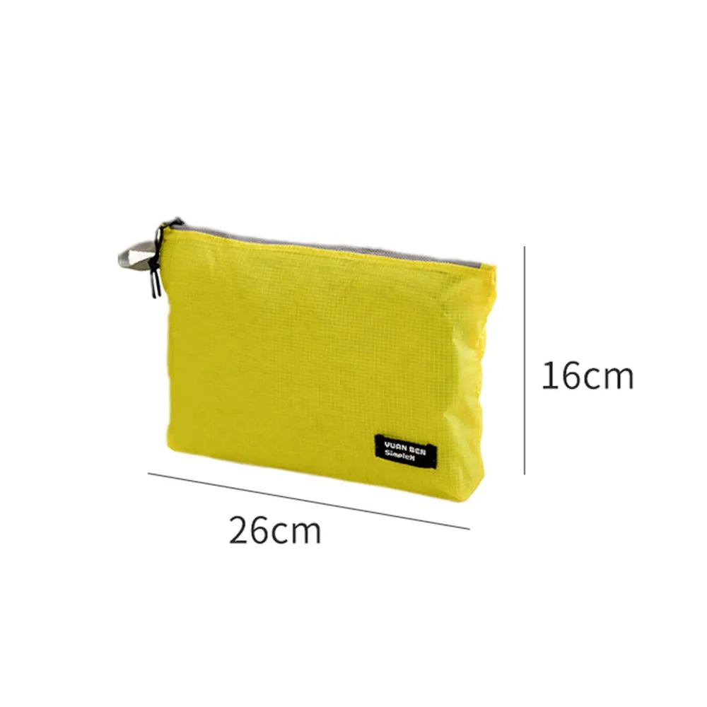 Silicone-coated Luggage Storage Bag Multifunctional Ultra-lightweight Travel Organizer Bag High-Capacity Yellow Orange