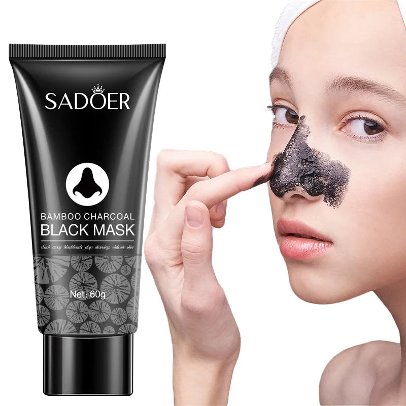 60g Blackhead Peel Mask Bamboo Charcoal Oil Control Deep Cleanig Purifying Shrink Pores Nose Mask T-zone Care Nasal Stickers